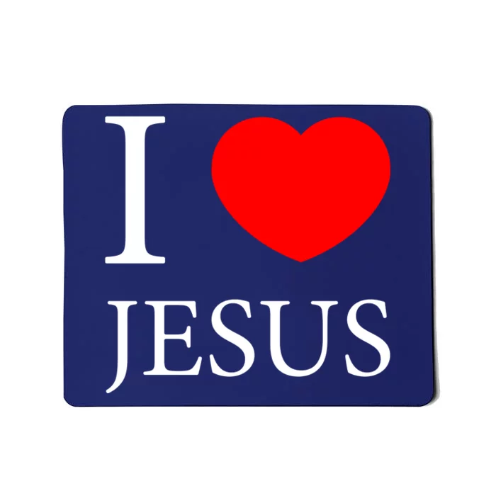 I Love Jesus Simple Logo Mousepad