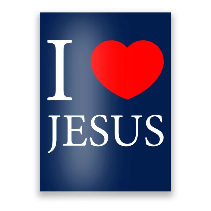 I Love Jesus Simple Logo Poster