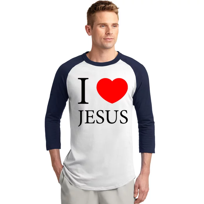 I Love Jesus Simple Logo Baseball Sleeve Shirt