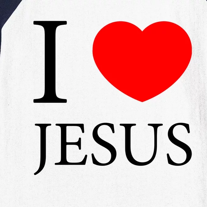 I Love Jesus Simple Logo Baseball Sleeve Shirt