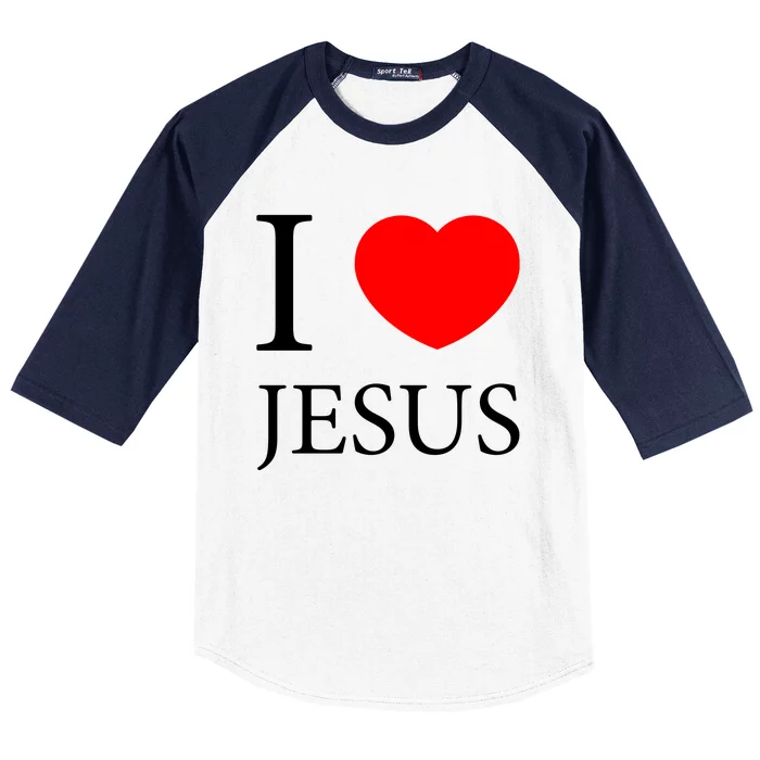 I Love Jesus Simple Logo Baseball Sleeve Shirt