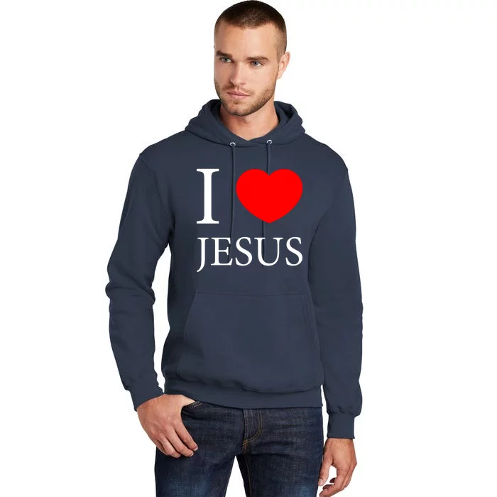 I Love Jesus Simple Logo Tall Hoodie