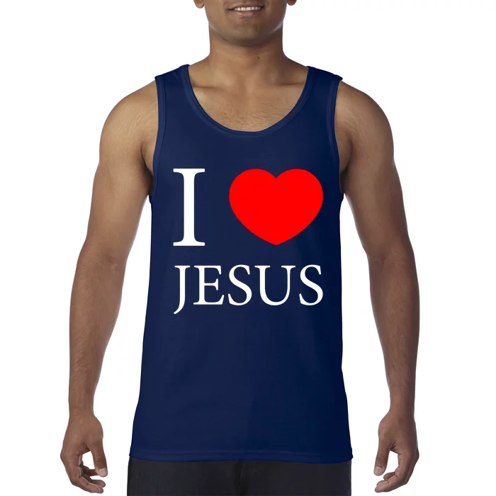 I Love Jesus Simple Logo Tank Top