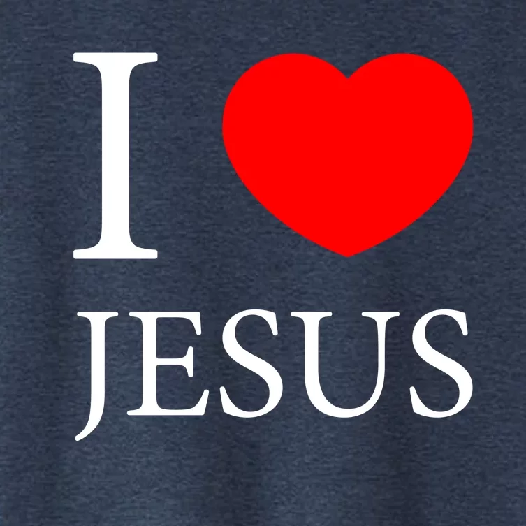 I Love Jesus Simple Logo Women's Crop Top Tee