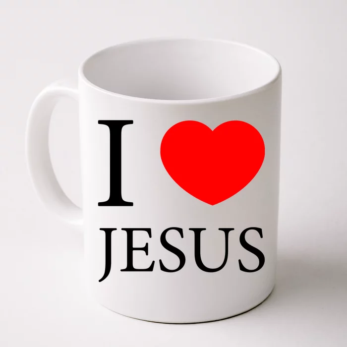 I Love Jesus Simple Logo Front & Back Coffee Mug