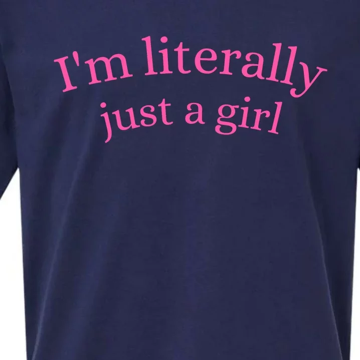 IM Literally Just A Girl Sueded Cloud Jersey T-Shirt