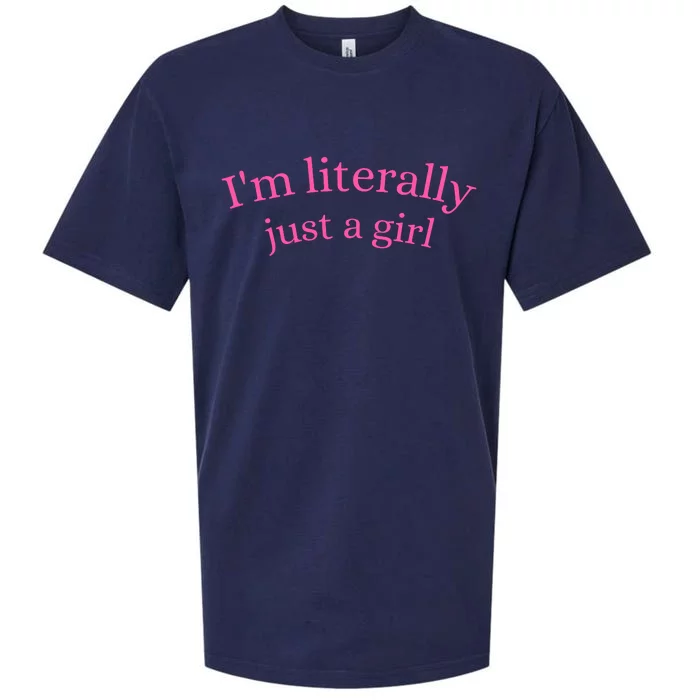 IM Literally Just A Girl Sueded Cloud Jersey T-Shirt