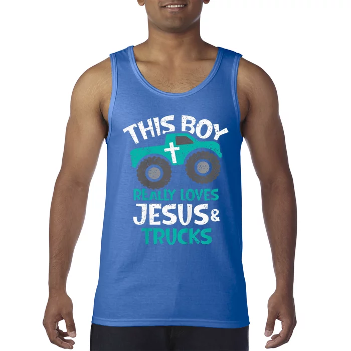 I Love Jesus And Trucks Tank Top