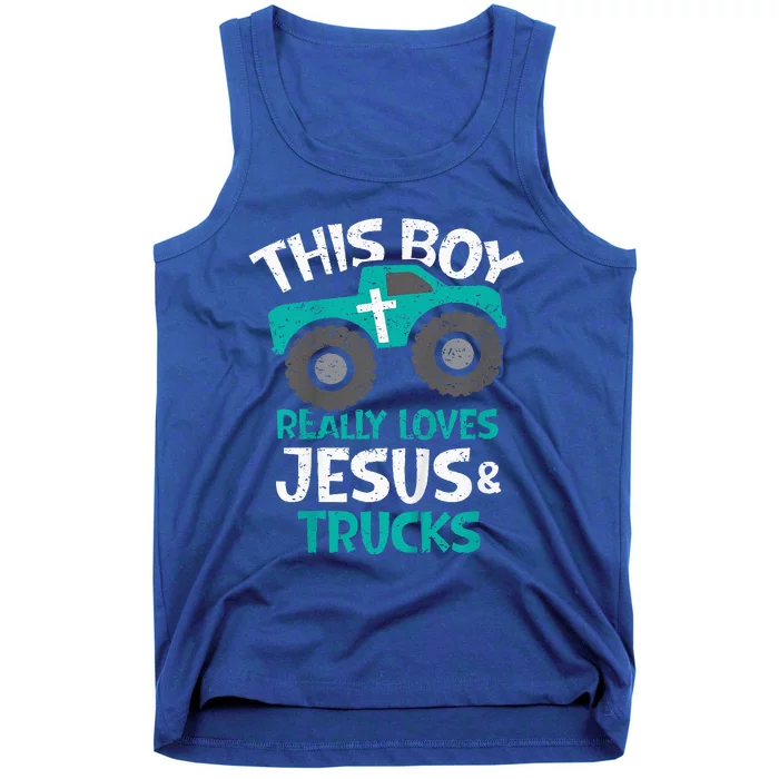 I Love Jesus And Trucks Tank Top