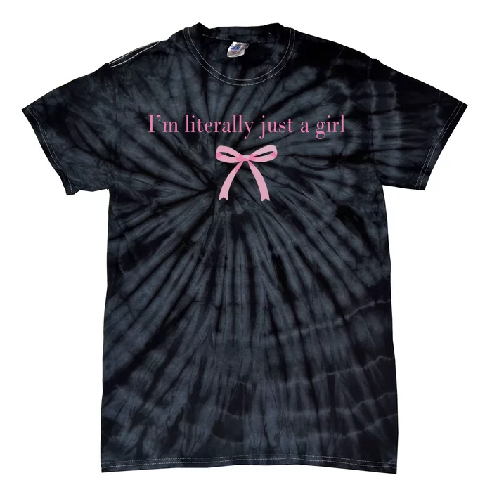 Im Literally Just A Girl Sad Hamster Meme With Ribbon Tie-Dye T-Shirt