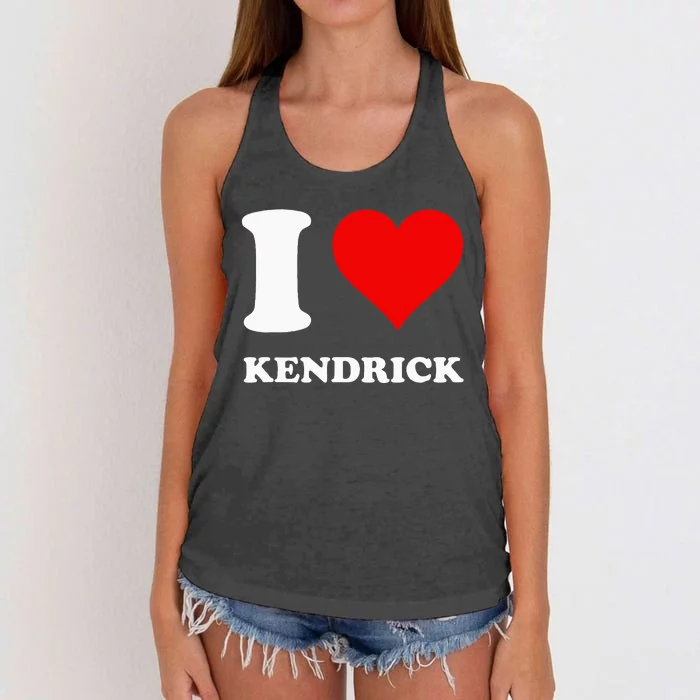 I Love Kendrick Women's Knotted Racerback Tank