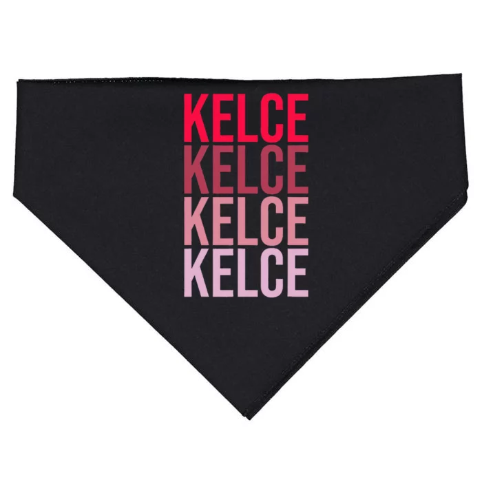 I Love Kelce First Name Kelce USA-Made Doggie Bandana