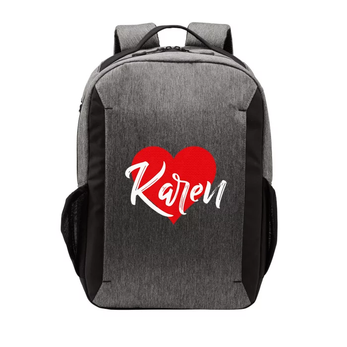 I Love Karen First Name Vector Backpack