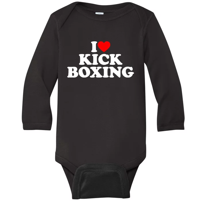 I Love Kickboxing Kickboxing Lover I Heart Kickboxing Baby Long Sleeve Bodysuit