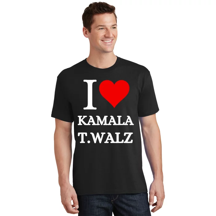 I Love Kamala Harris Tim Waltz  Harris Waltz 2024 Election T-Shirt