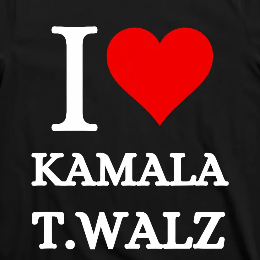 I Love Kamala Harris Tim Waltz  Harris Waltz 2024 Election T-Shirt