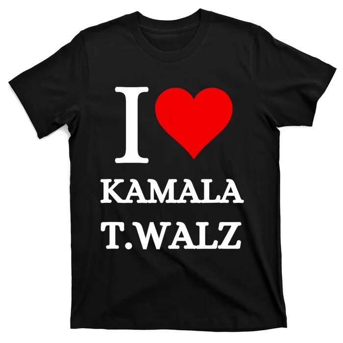 I Love Kamala Harris Tim Waltz  Harris Waltz 2024 Election T-Shirt