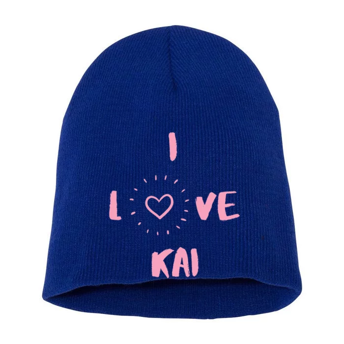 I Love Kai I Heart Kai Fun Kai Short Acrylic Beanie