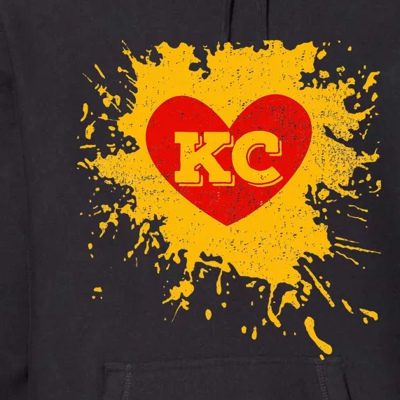 I Love Kc Heart Premium Hoodie