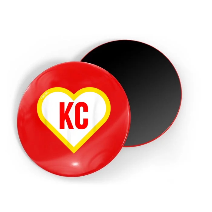 I Love Kansas City KC Football Heart KC Kansas City Magnet