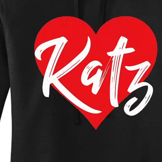 I Love Katz First Name I Heart Named Women's Pullover Hoodie