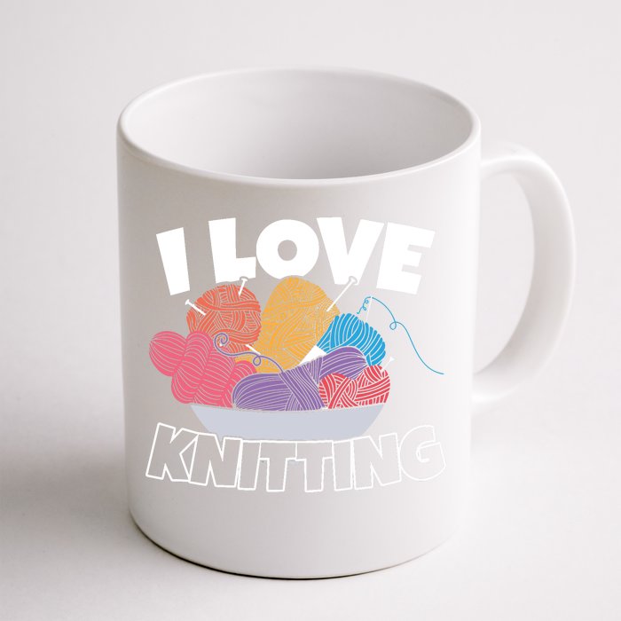 I Love Knitting Front & Back Coffee Mug