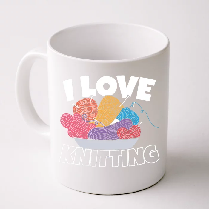 I Love Knitting Front & Back Coffee Mug