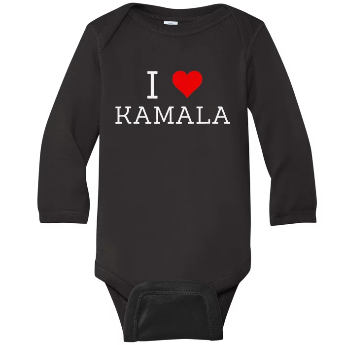 I Love Kamala Baby Long Sleeve Bodysuit