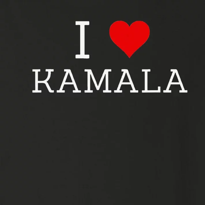 I Love Kamala Toddler Long Sleeve Shirt