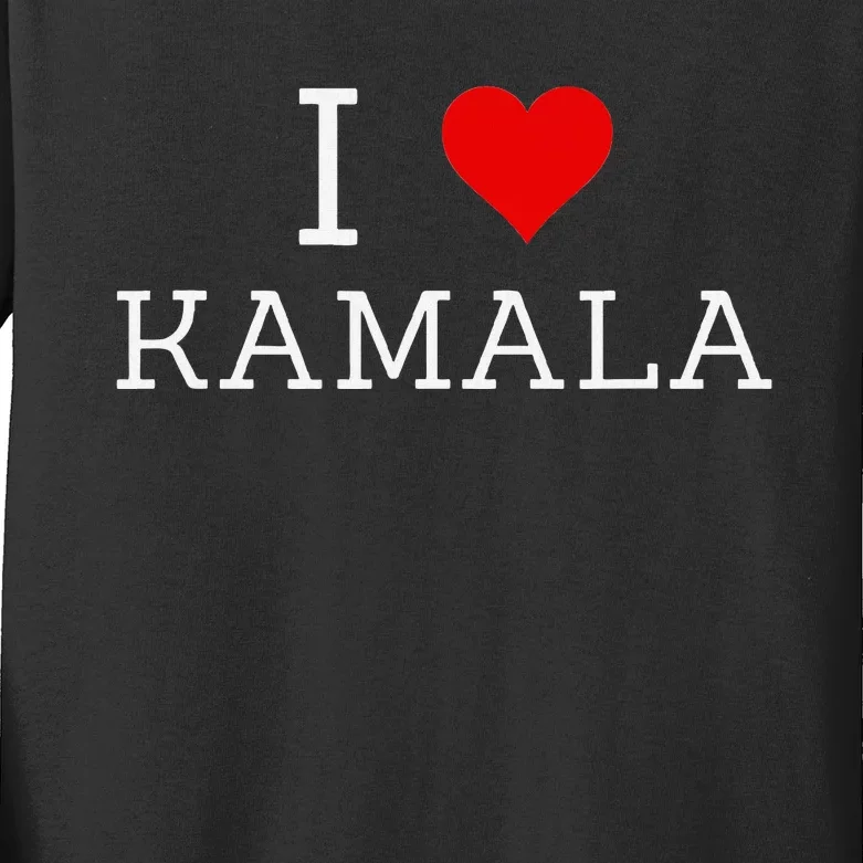 I Love Kamala Kids Long Sleeve Shirt