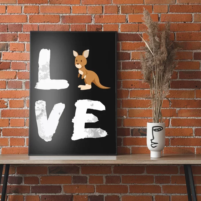 I Love Kangaroo Australia Pride Animal Gift Tee Poster