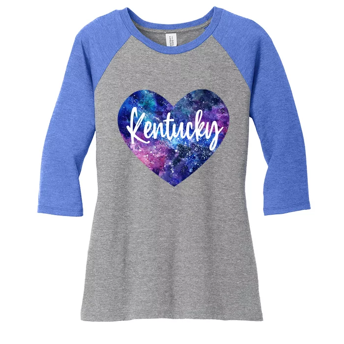 I Love Kentucky Usa Gift Women's Tri-Blend 3/4-Sleeve Raglan Shirt