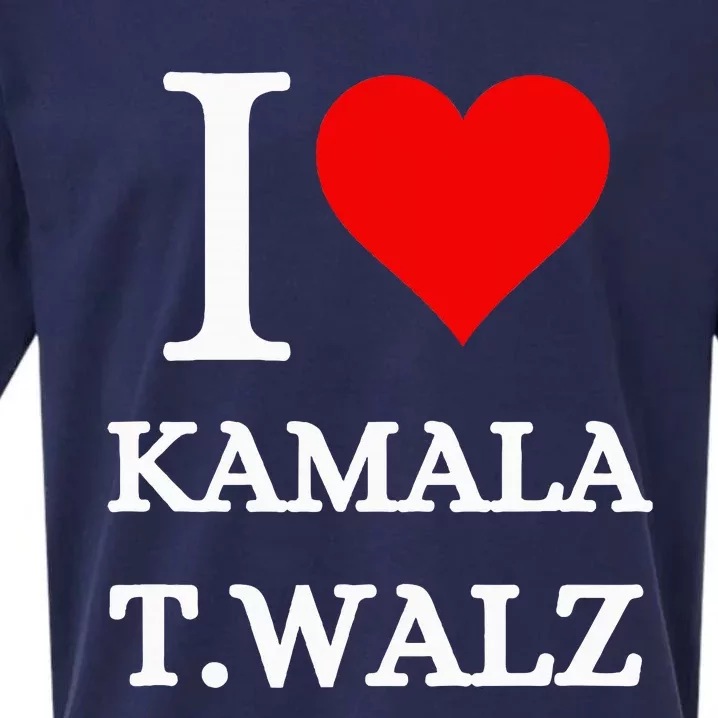 I Love Kamala Harris Tim Waltz 2024 Sueded Cloud Jersey T-Shirt