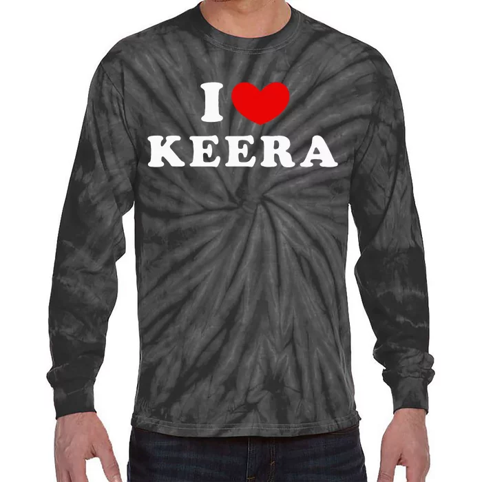 I Love Keera I Heart Keera Tie-Dye Long Sleeve Shirt