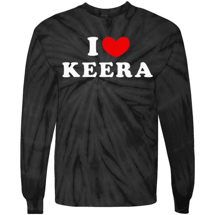 I Love Keera I Heart Keera Tie-Dye Long Sleeve Shirt