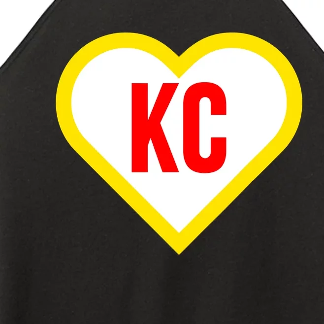 I Love Kansas City Kc Football Heart Women’s Perfect Tri Rocker Tank