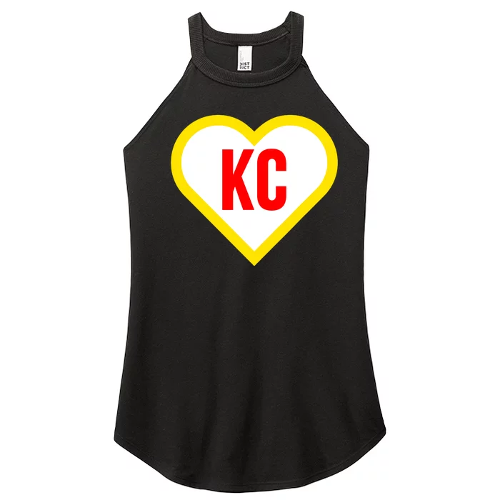 I Love Kansas City Kc Football Heart Women’s Perfect Tri Rocker Tank