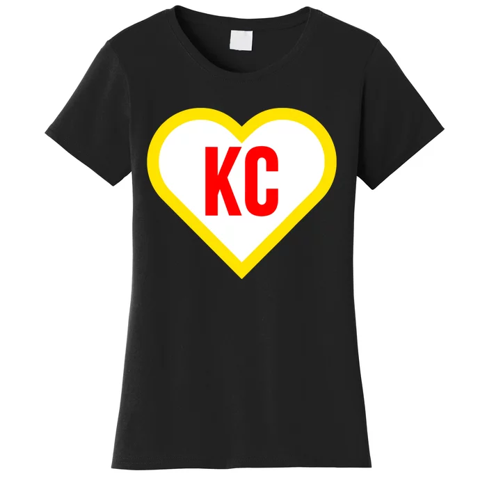 I Love Kansas City Kc Football Heart Women's T-Shirt