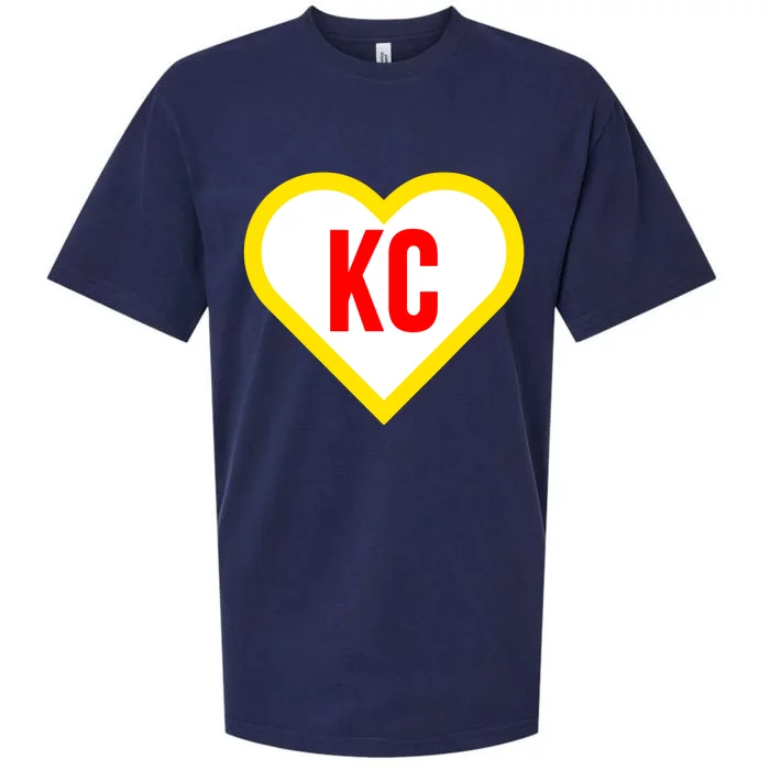 I Love Kansas City Kc Football Heart Sueded Cloud Jersey T-Shirt