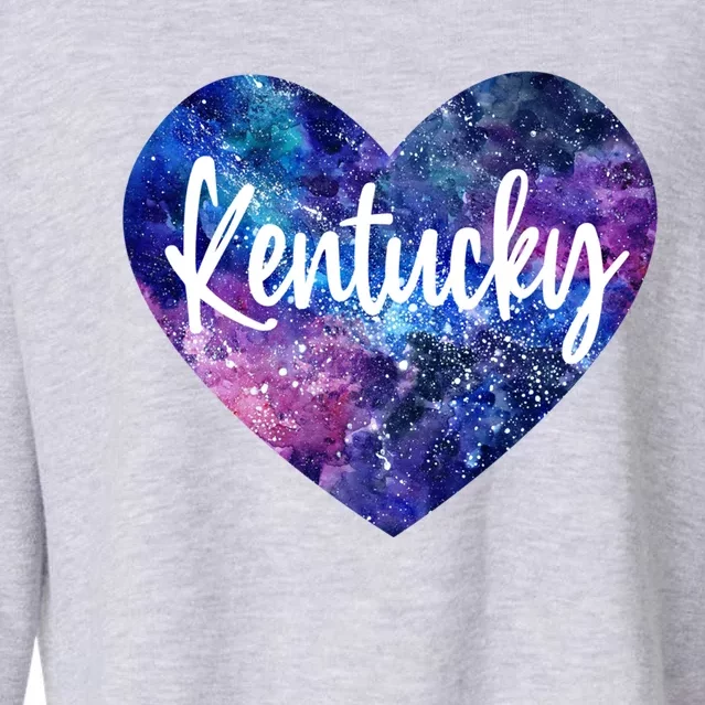 I Love Kentucky Usa Gift Cropped Pullover Crew