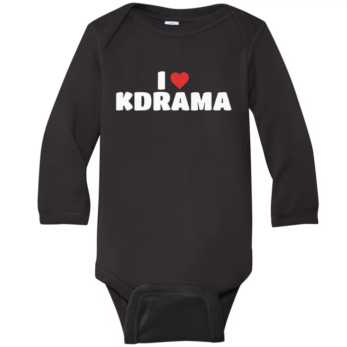 I Love Kdrama Baby Long Sleeve Bodysuit