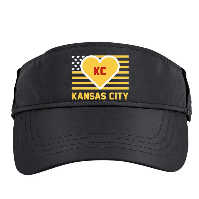 I Love Kansas City Kc Adult Drive Performance Visor