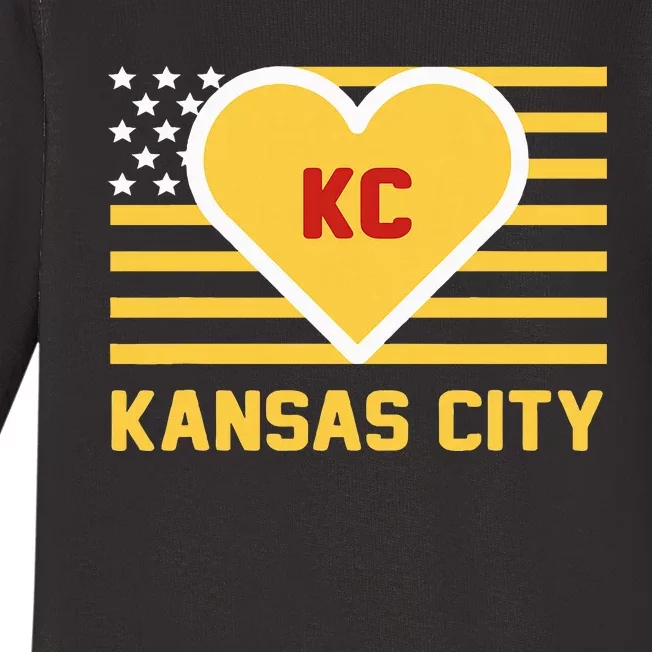 I Love Kansas City Kc Baby Long Sleeve Bodysuit