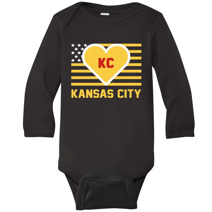 I Love Kansas City Kc Baby Long Sleeve Bodysuit