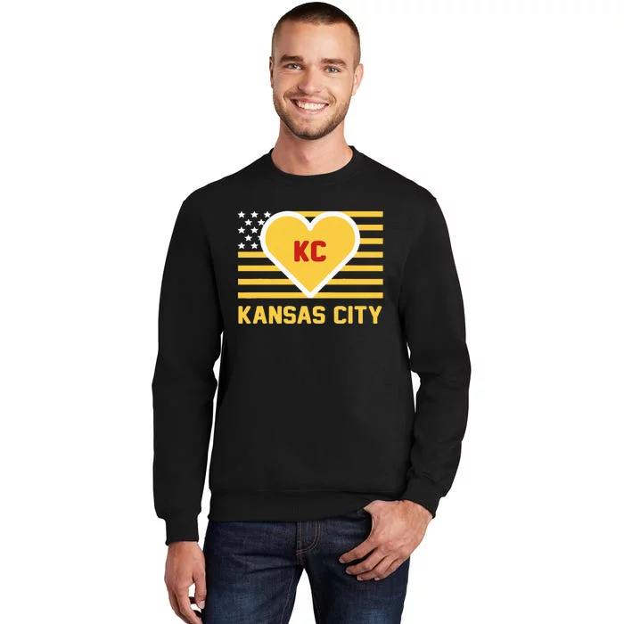 I Love Kansas City Kc Tall Sweatshirt