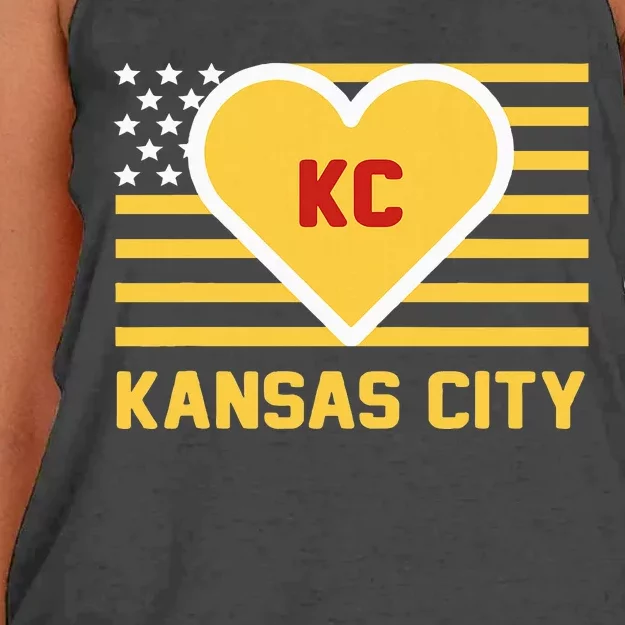 I Love Kansas City Kc Women's Knotted Racerback Tank