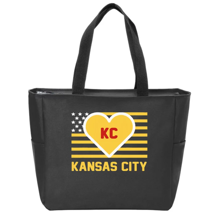 I Love Kansas City Kc Zip Tote Bag