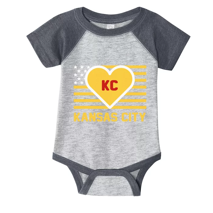 I Love Kansas City Kc Infant Baby Jersey Bodysuit