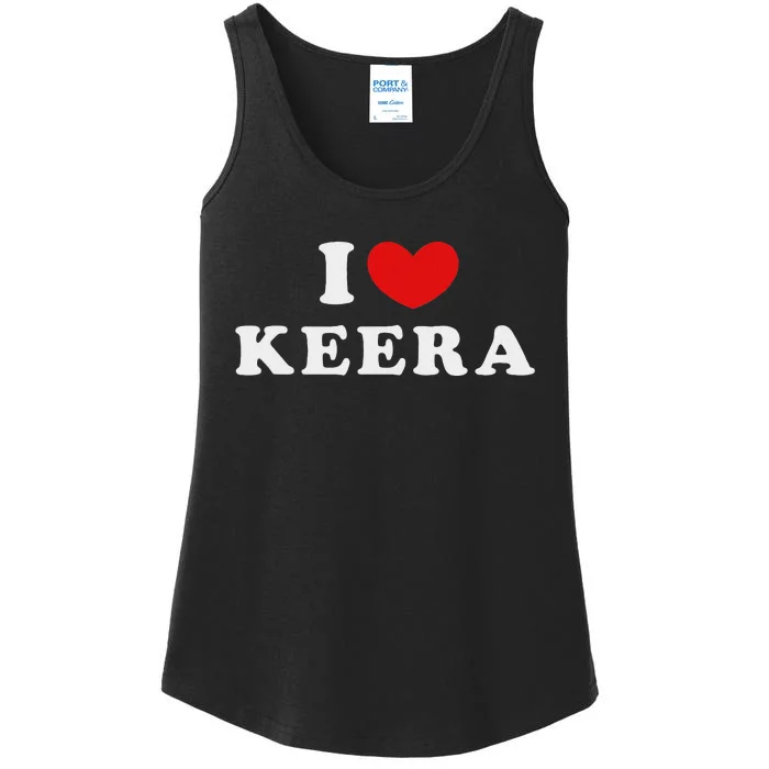 I Love Keera Heart Keera Design Ladies Essential Tank