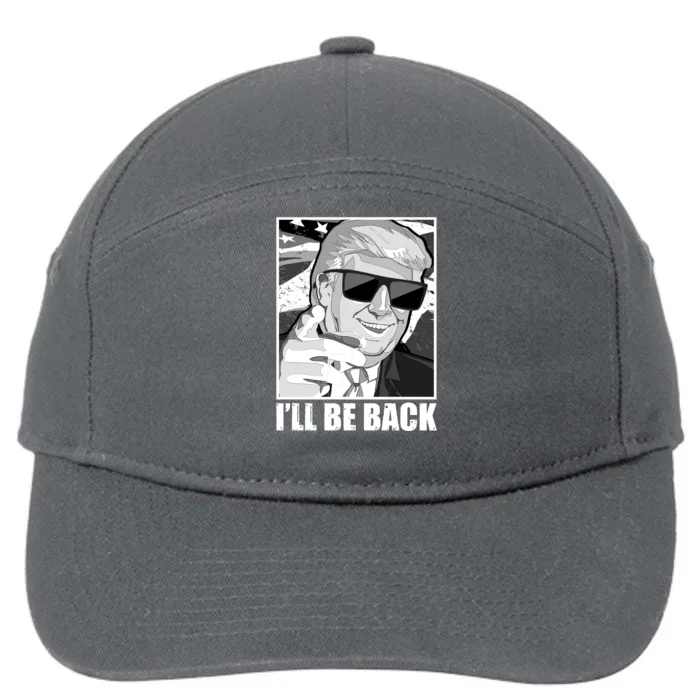 I'll Be Back Terminator Trump 2024 Election 7-Panel Snapback Hat